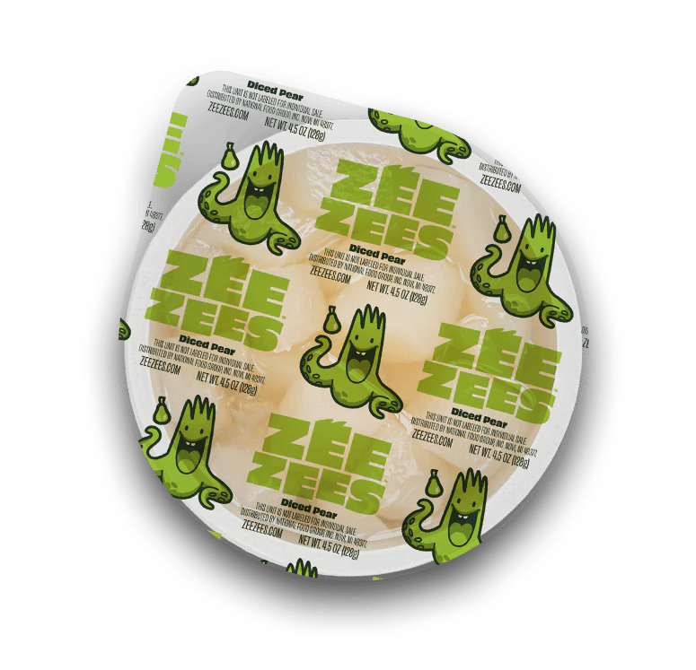 Zee Zees, Fruit Cup, Diced Pears, I/W, 4.5oz